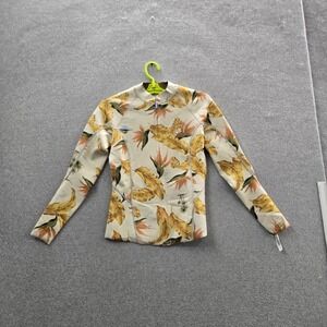 Billabong Women Swimwear 10 Cream Jacket Full Zip Neoprene Nylon Wetsuit